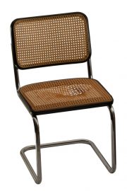 Thonet-Thonetgeflecht-Freischwinger-Wabengeflecht-Stuhlreparatur 1. Defekter Thonet-Stuhl